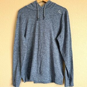 Rhoback Hesi Performance Hoodie Long Sleeve Shirt Postgame Grey Blue Golf Men S
